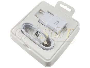 Cargador EP-TA20EWE + cable USB tipo C EP-DN930CWE / EP-DW720CBE para dispositivos Samsung con entrada USB tipo C - 5V / 2A, en blíster